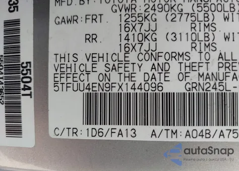 2015 Toyota Tacoma Base V6 из США, поврежденный, VIN 5TFUU4EN9FX144096